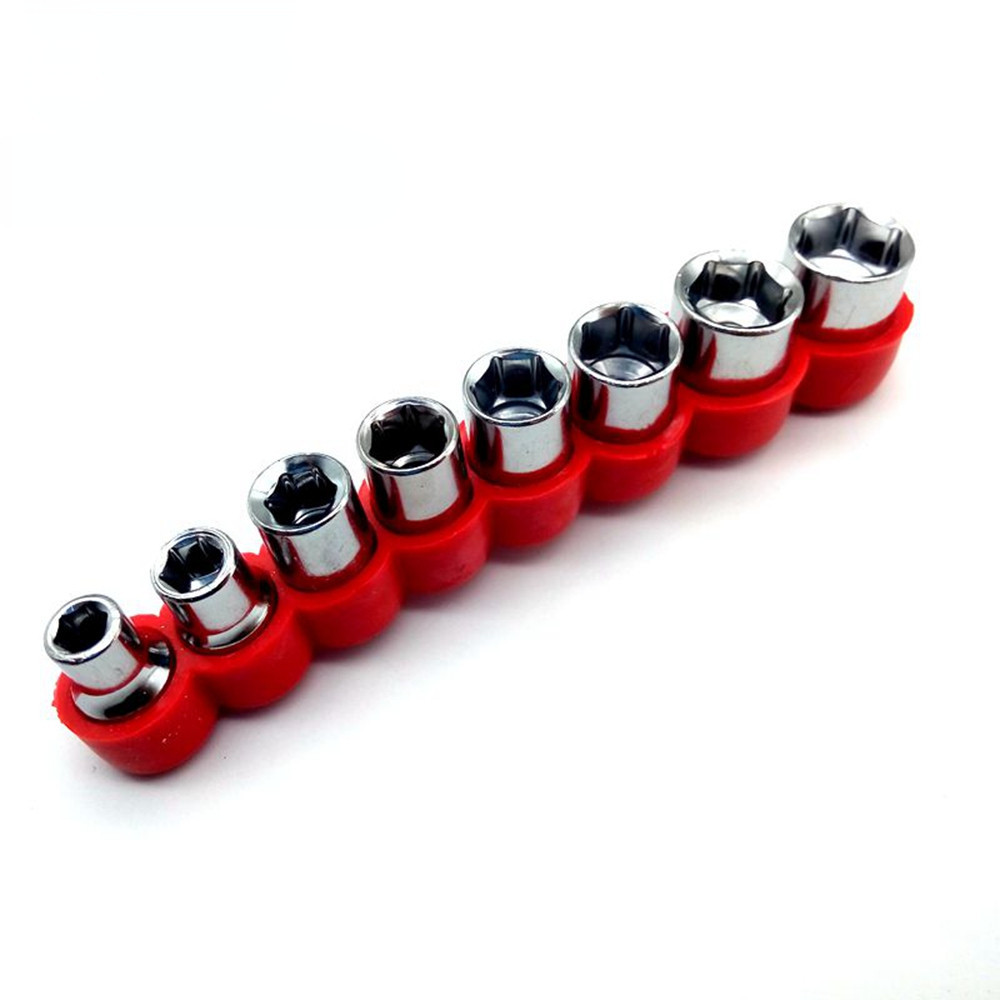 Krachtige 8pcs 1/4 Inch Socket Wrench Set Drive Hex Bit Socket Set 5/6 ...