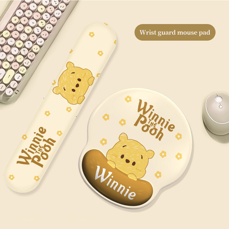 Winnie The Pooh Mouse Wrist Pad + Keyboard Support Set Winnie Mouse Pad + Keyboard Pad Set