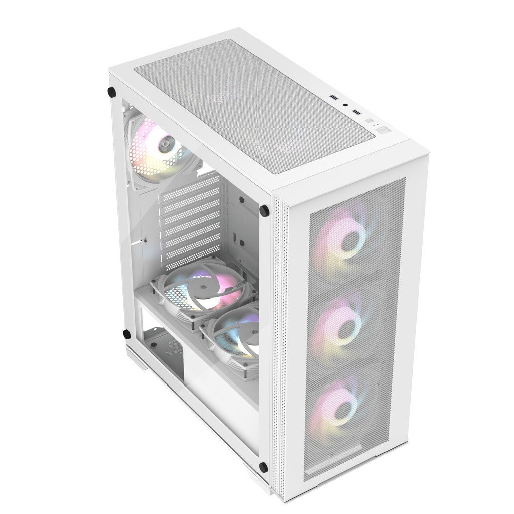 Mini Aluminum Slot Cabinet Gaming Computer Office Egi Full Blue Pc Mesh ...