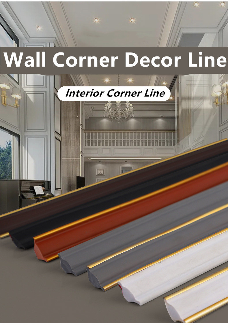 Home Decoration PVC Wall Interior Soft Line Gap Decorative Strip Self ...