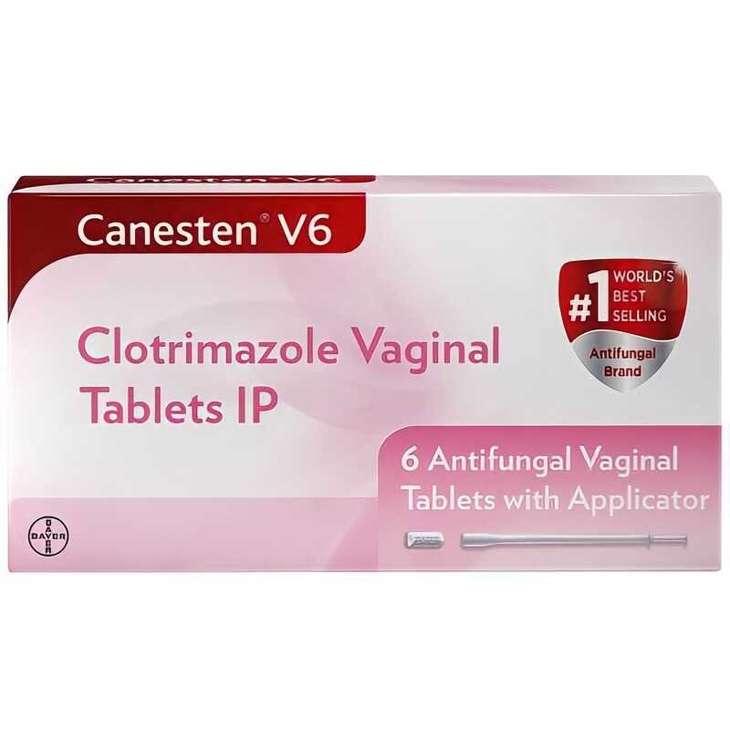 Canesten V6 Clotrimazole Vaginal Tablets antifungal Vaginal tablet with ...