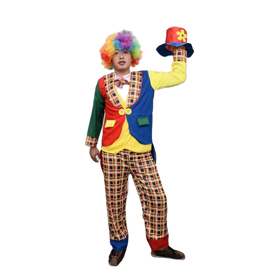 Clothing Adults Halloween Party Magician Stage Show Costume Clown ...