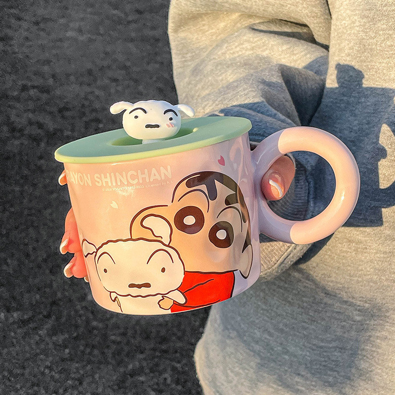 2024 2024 2024 Crayon Shin-chan Mug Cute Universal Gift Cup Ceramic 