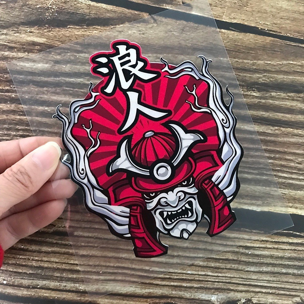 JDM Sticker Samurai Soul Motorcycle Sticker Japanese Oni Samurai Car ...