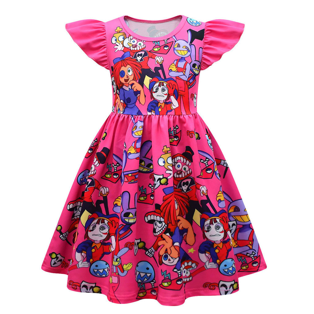 Anime The Amazing Digital Circus Pomni Kids Dress Cosplay Costume ...