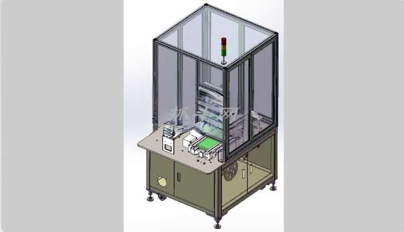 Automated lithium battery packaging machine 3D drawing printing SW ...