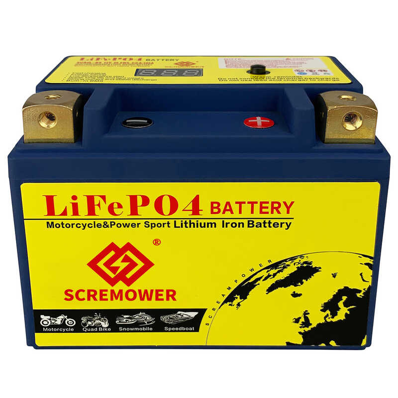 Scremower Lifepo4 Motorcycle Battery 12v Cca620a Bulit In Bms Board Lithium Phosphate Ion Deep 4269