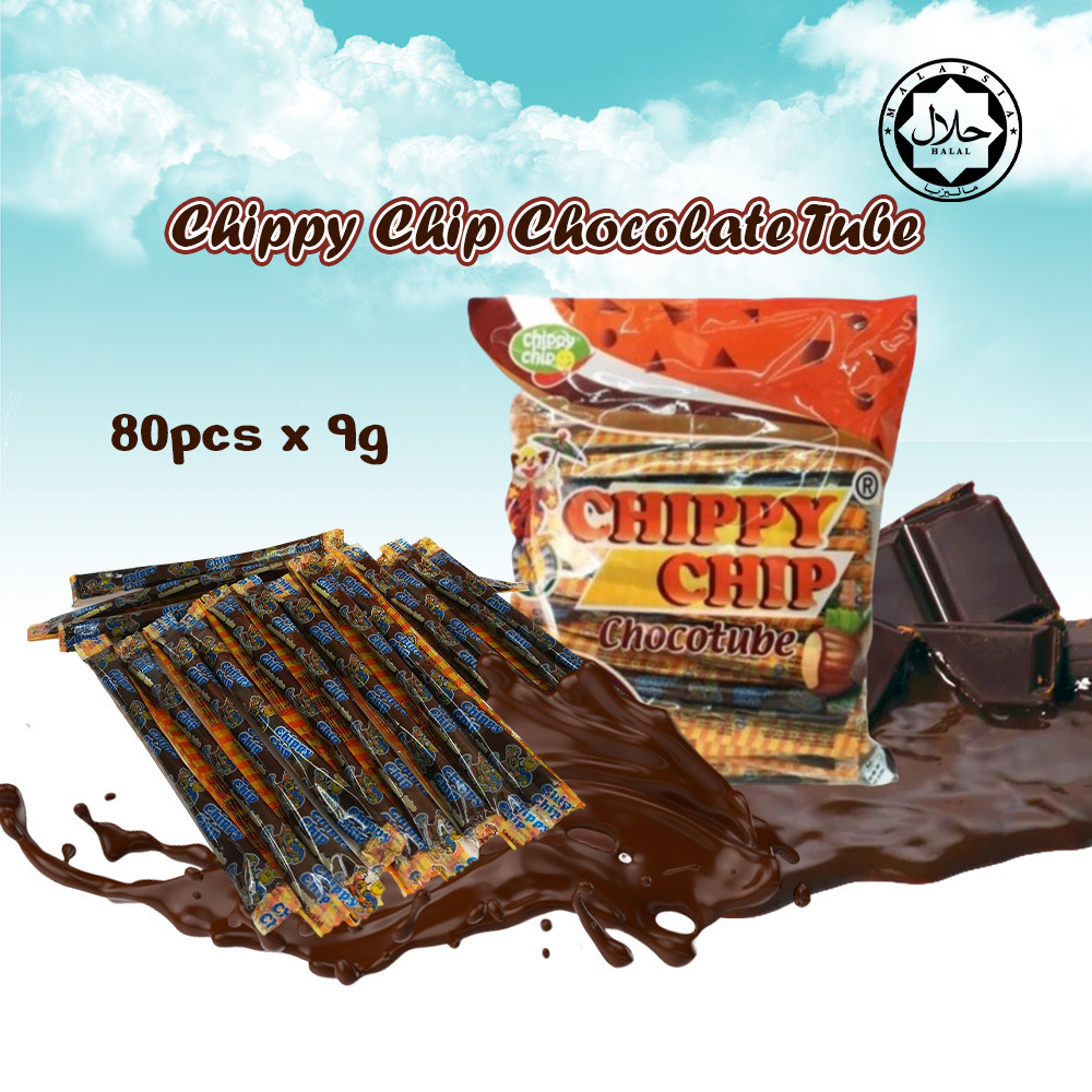 CHIPPY CHIP CHOCOLATE TUBE(1PACK / 80TUBE) | Shopee Philippines