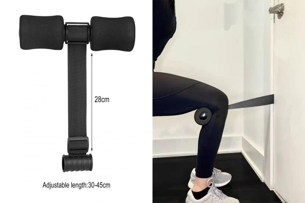 OMG Hamstring Curl Strap Thicken Foam Adjustable Webbing Flexible Strap ...