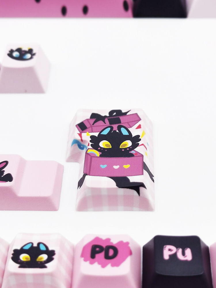 125/134 Keys Toothless Dragon Keycaps MOA Cherry Profile PBT Dye ...
