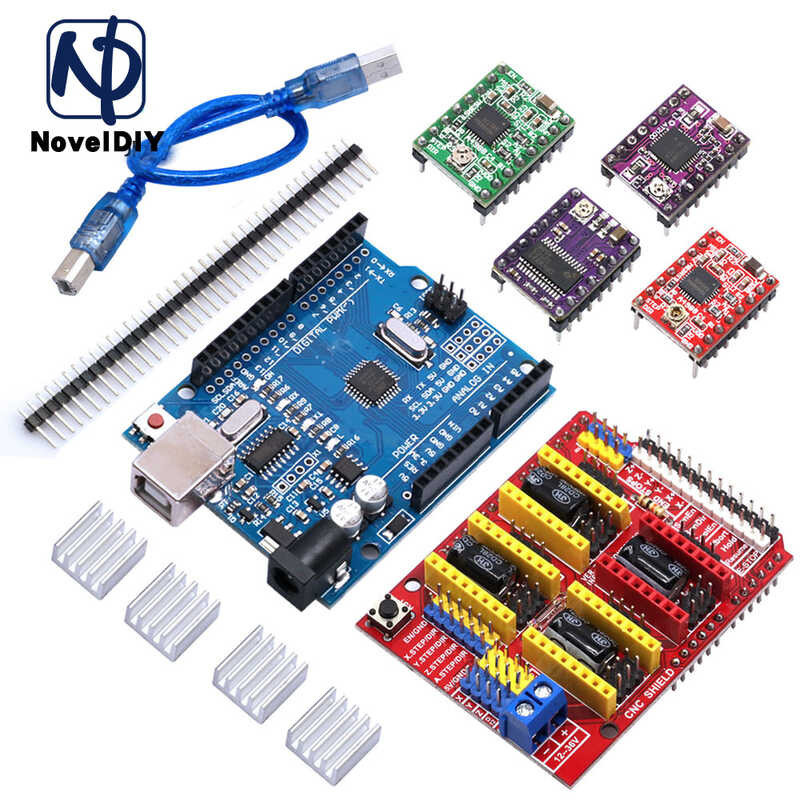 CNC Shield V3 Expansion Board V3.0+Uno R3 Gamit Ang Usb Arduino+4Pcs ...