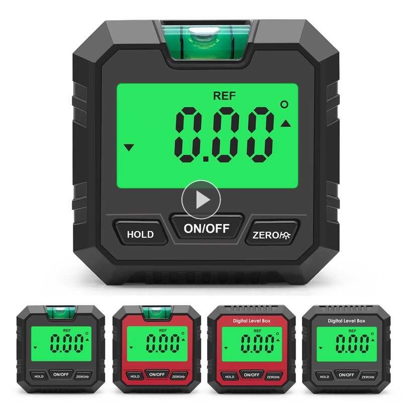 360 Degree Protractor Inclinometer Magnetic Base Digital Angle Gauge ...