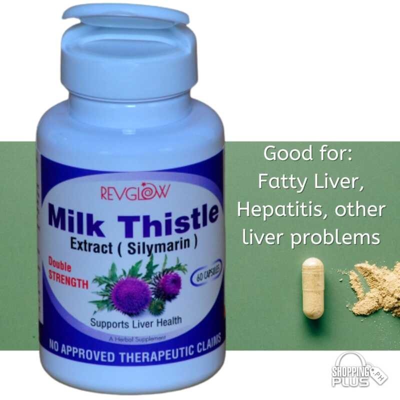 Revglow Milk thistle Extract 400mg (silymarin) 60caps. Liver detox