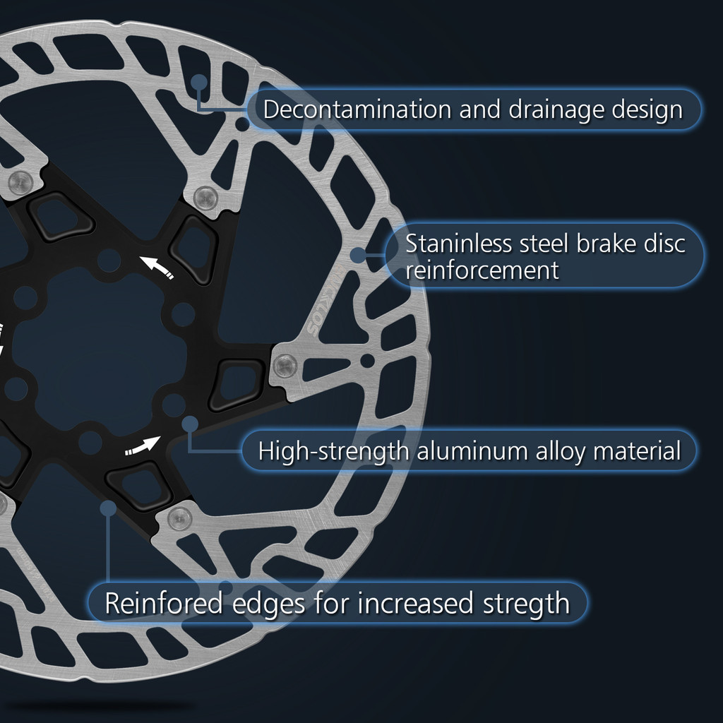 BUCKLOS MTB 160mm Rotors Mountain Bike Brake Disc Rotor RB Floating ...