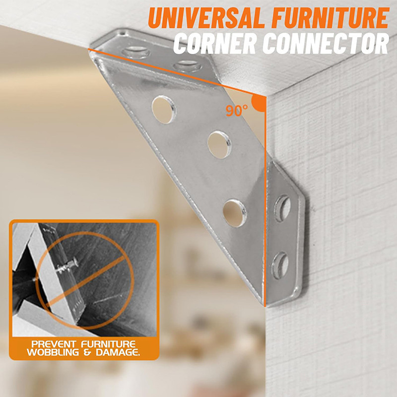 5Pcs Universal Furniture Corner Connector Stainless Steel Corner Brace ...