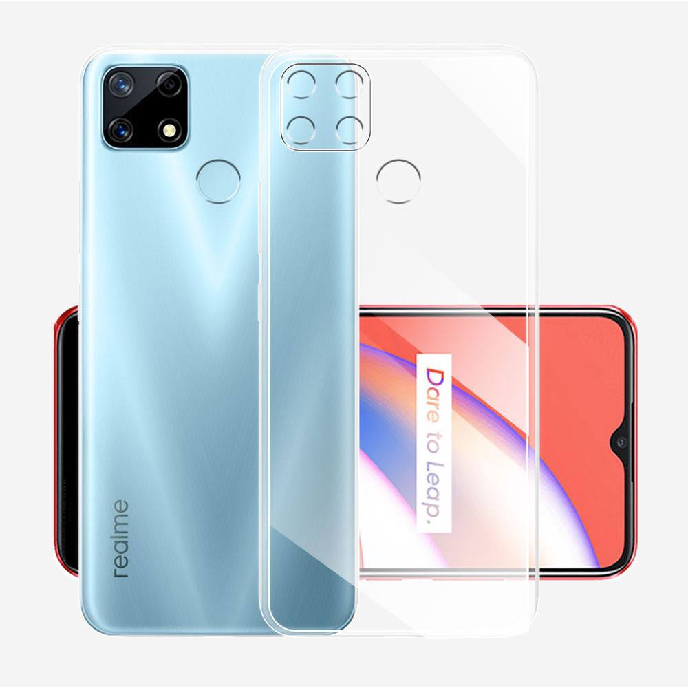 For OPPO Realme C12 Case Clear Silicone Soft TPU Phone Casing For ...