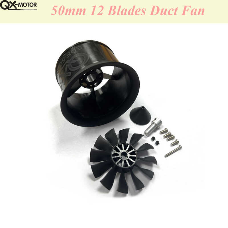 Qx Motor 50mm Edf Cw Ccw 12 Blades Ducted Fan Without Motor For Rc