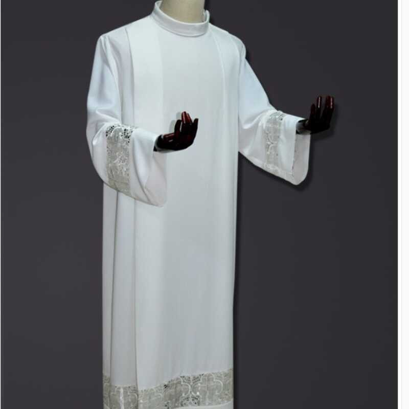 White Alb Priest Clerical Liturgical Clothing Christian Pastor Clothes ...