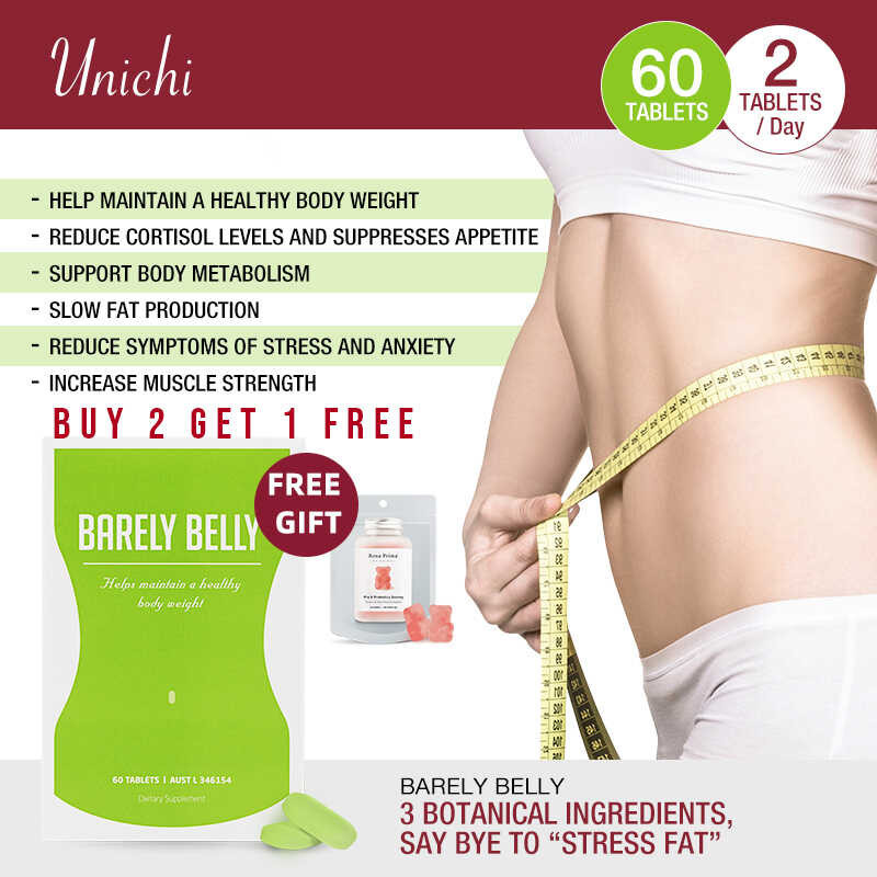 T07 Unichi Collection Barely Belly Diet Slimming Fat Burner Improve Body Metabolism 60 tablets