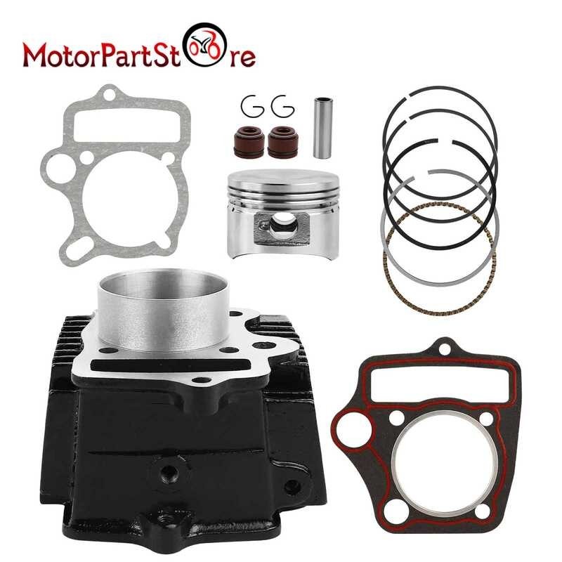 52.4mm Cylinder Head Piston Rings Gasket Assembly for 4 Stroke 110cc ...