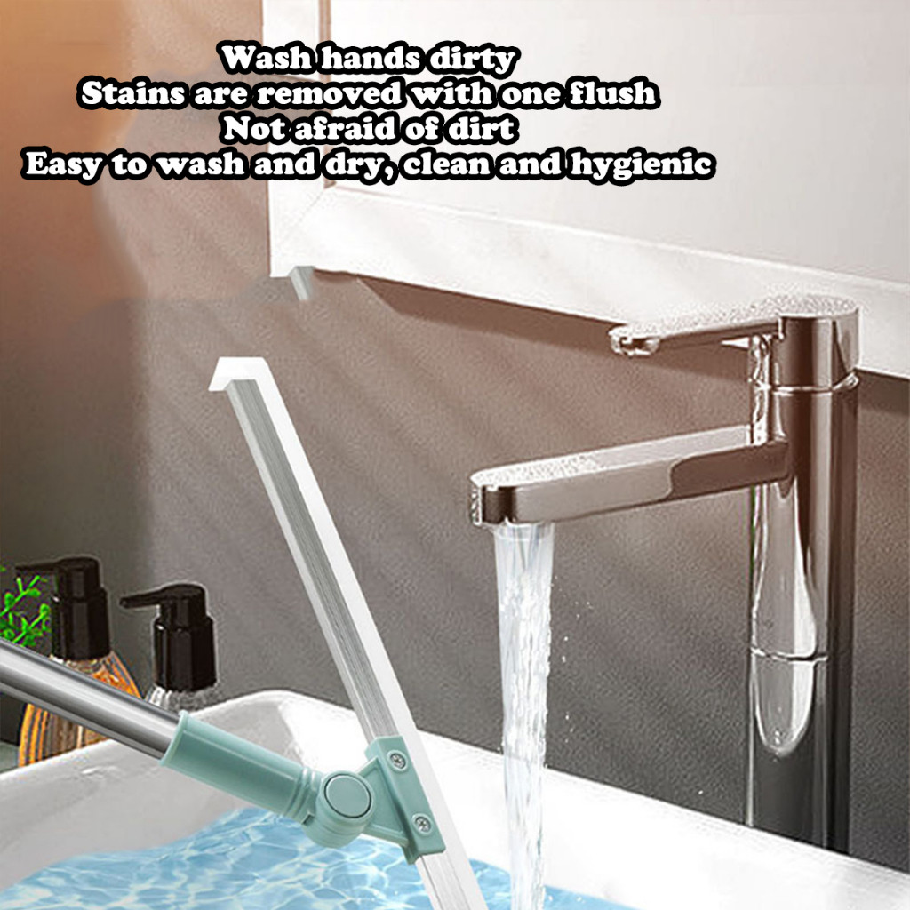 Glass Floor Wiper Rubber Blade Telescopic Rod Scrape Floor Window Wiper ...