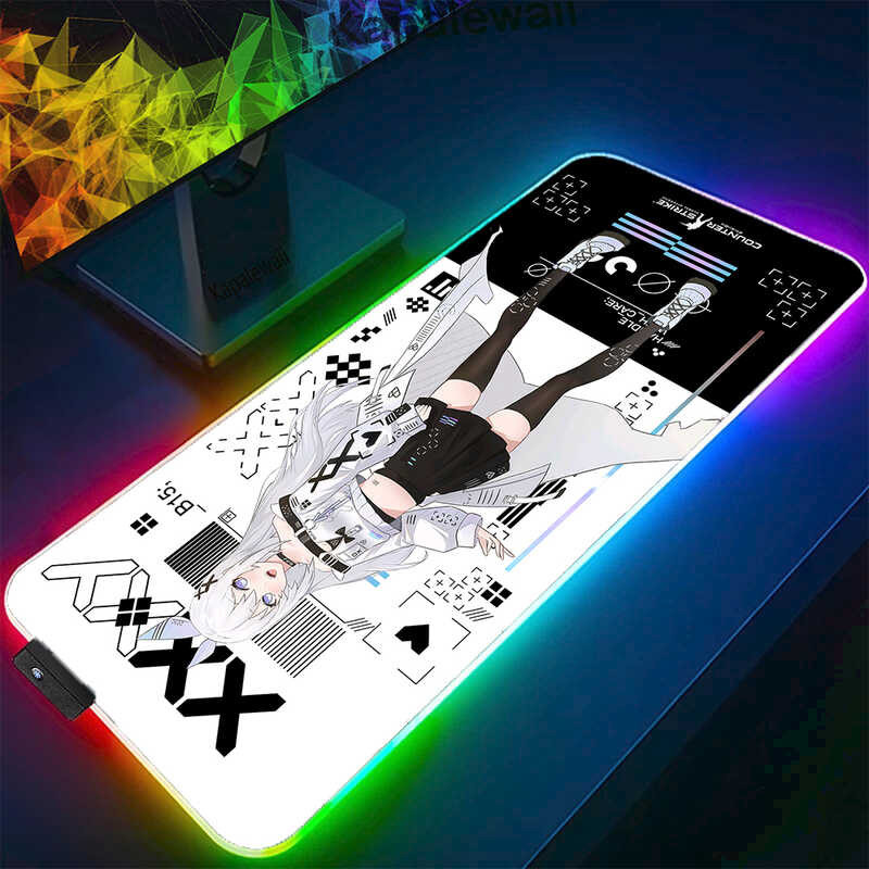 RGB CSGO Mousepad Pc Game Mouse Pad Gaming Speed Keyboard Pads Luminous ...