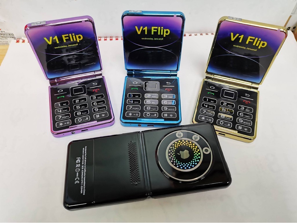 Mini V1FIIp Mobile Phone 2G 3G Dual SIM Flip Phone Keypad Basic Mobile ...