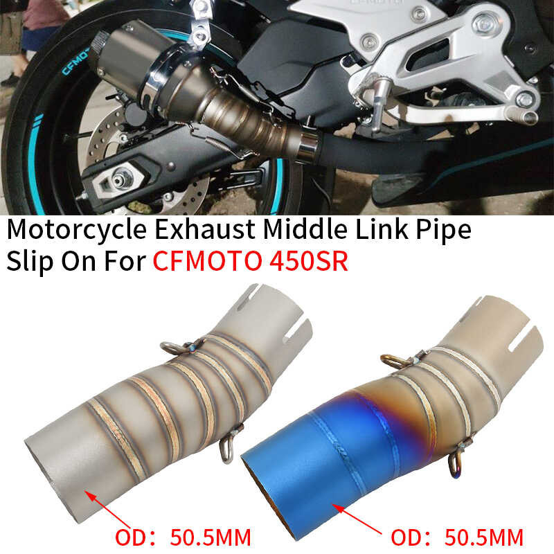 thumbnail image 2 of KOlightning Exhaust System For CF-Moto 450SS 450SR 450NK 2022-2024 – Black Muffler & Mid Pipe 2 of 4