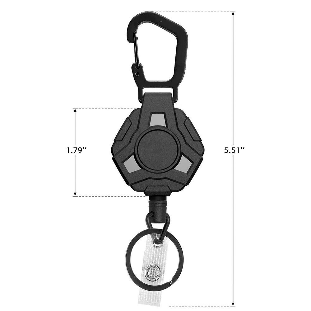 LUC Outdoor anti-lost key retractable lanyard retractable ID card ...