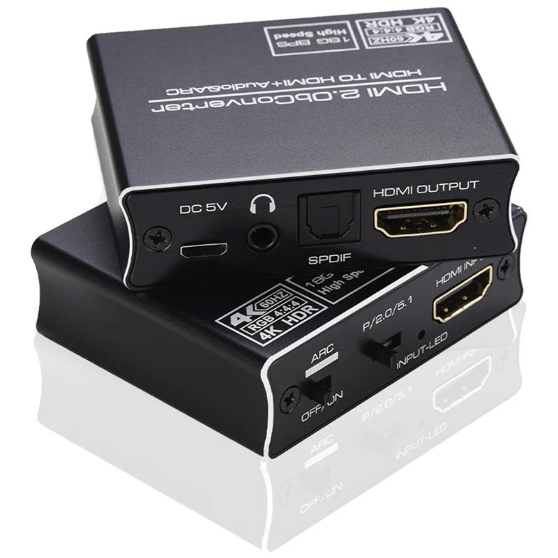 4K 60Hz HDMI2.0b HDMI To HDMI + 3.5MM Audio ARC 5.1CH HDMI Audio ...