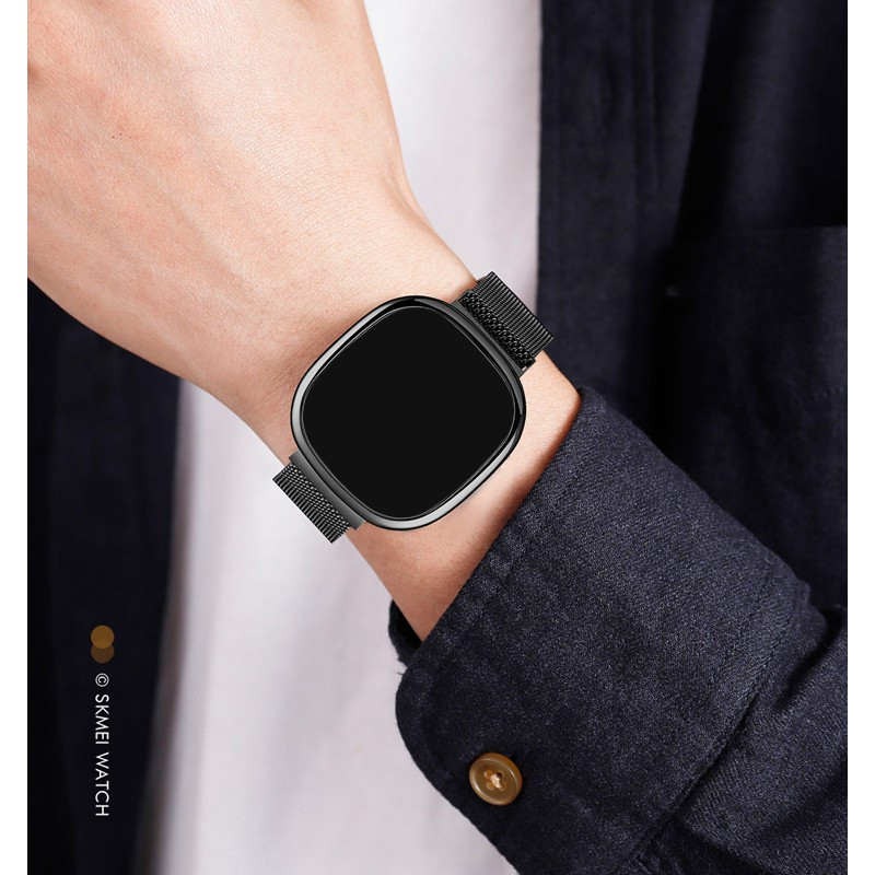 Set & Couple Watches Led Touch Screen Magnetic Buckle Watch Fashion ...