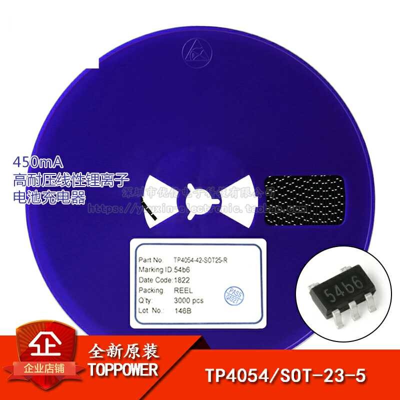 Original SMT TP4054 SOT-23-5 linear lithium-ion battery charger chip ...