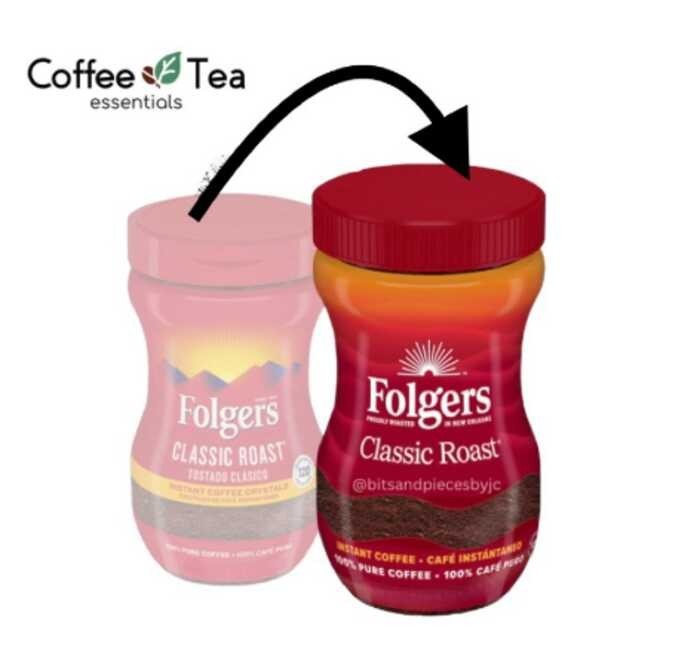Coffee N Tea Essentials Folgers Classic Roast Instant Coffee Crystal