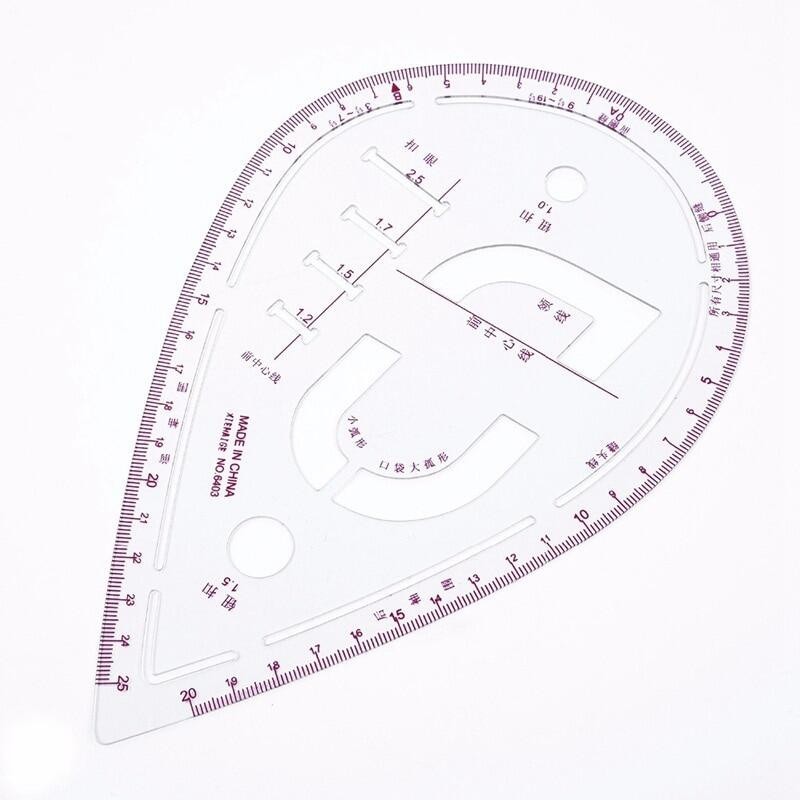 Clear measuring kit sewing drawing Yardstick ruler sleeve French arm ...