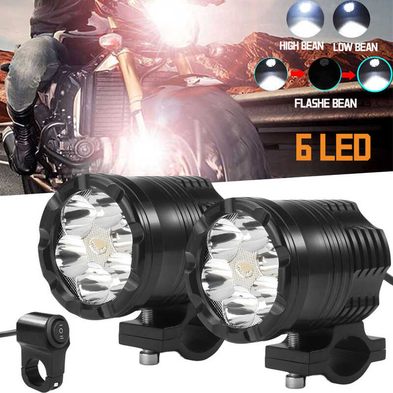 Karagdagang Led Motorcycle Headlight Fog Light Spotlights Para sa ...