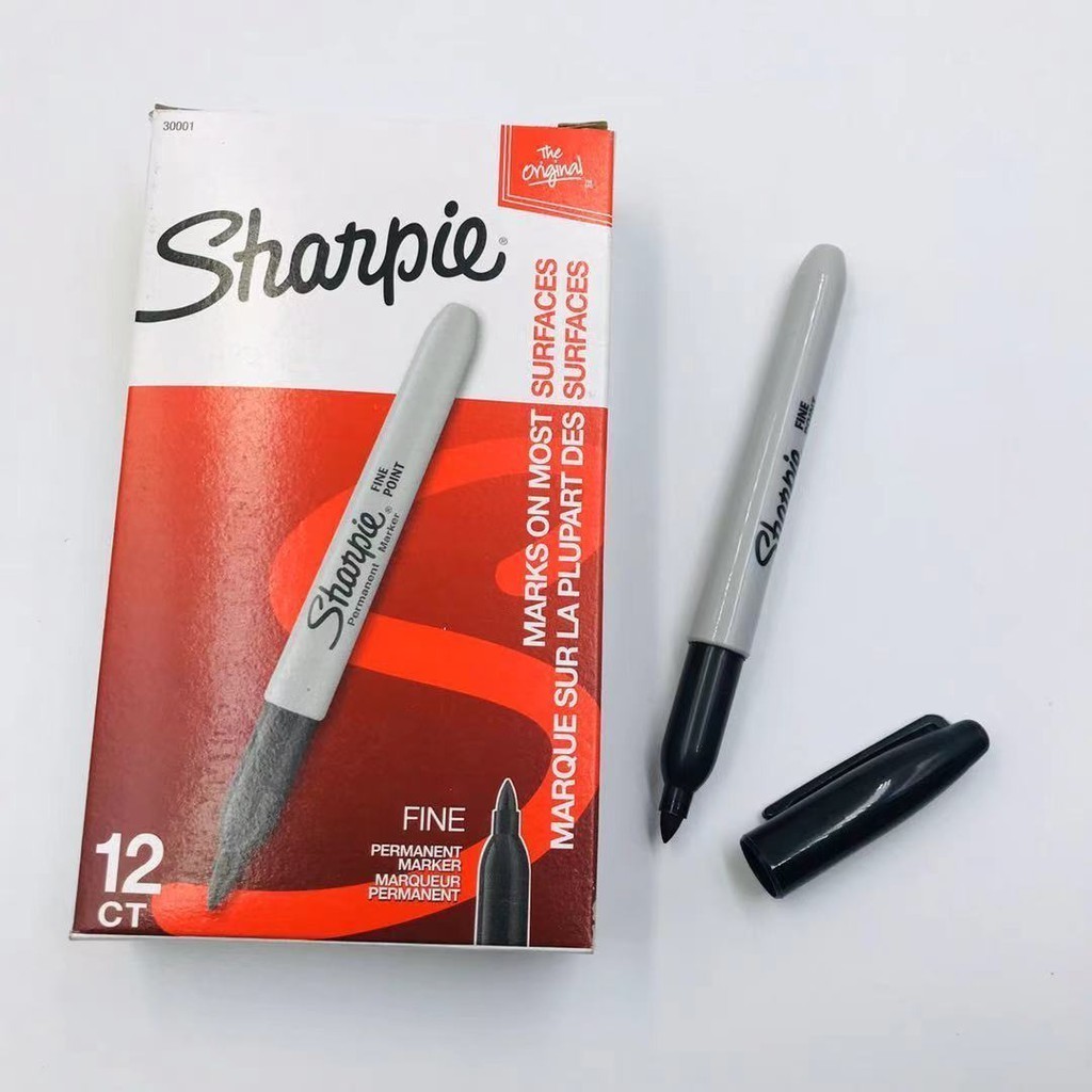 Annil Sharpie Permanent Marker Fine Point Black Color 1pc | Shopee ...