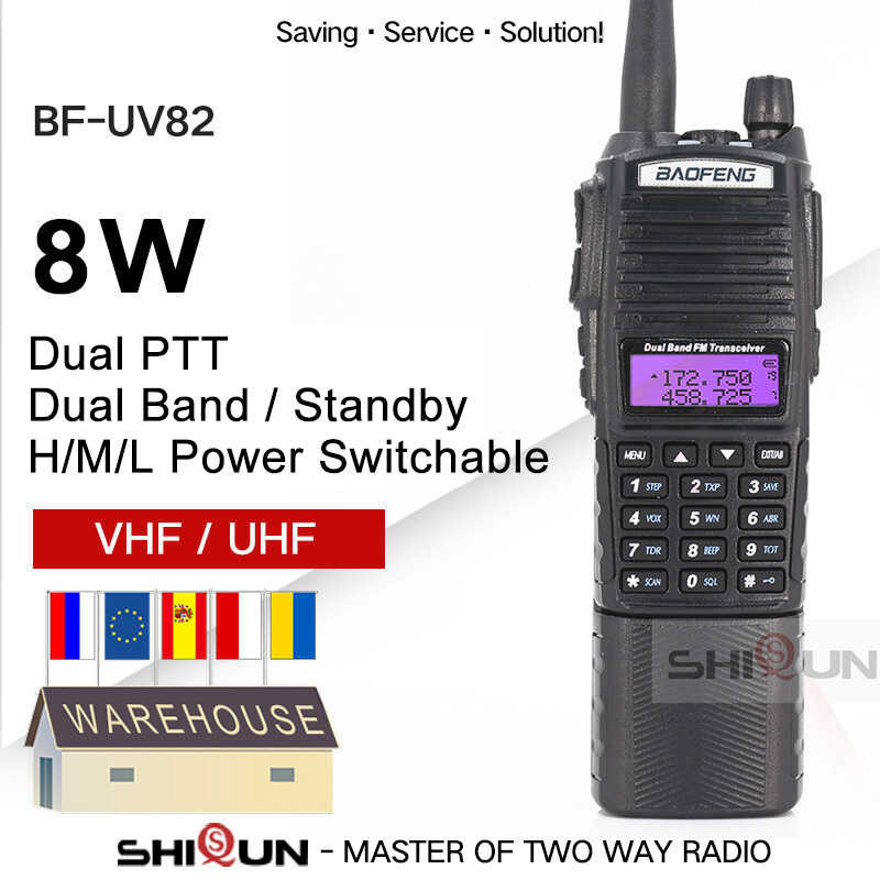 Uv-82 8W Extended Battery 3800Ma Baofeng Uv82 Walkie Talkie 10 KM ...