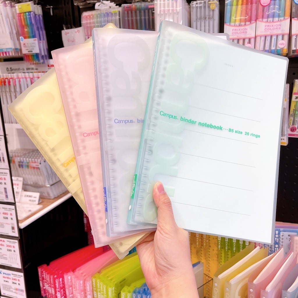 ☂ ˍ ♞,♘Kokuyo Campus B5 BINDER NOTEBOOK 26 Holes Refillable Document ...