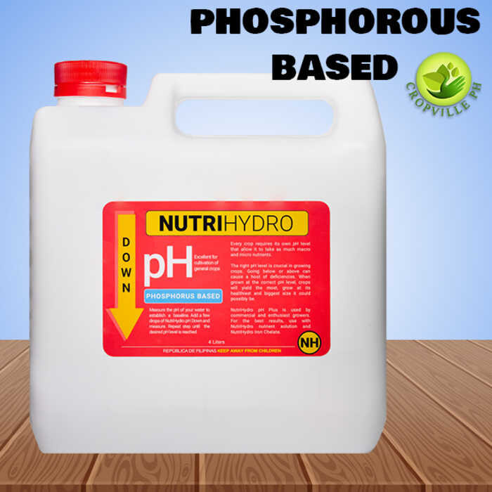 NutriHydro PH Down 4 Liters For Hydroponics & Aquaponics | Phosphorous ...