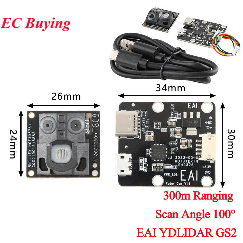 EAI YDLIDAR GS2 Solid-state Line Lidar Ranging Sensor Laser Radar ...