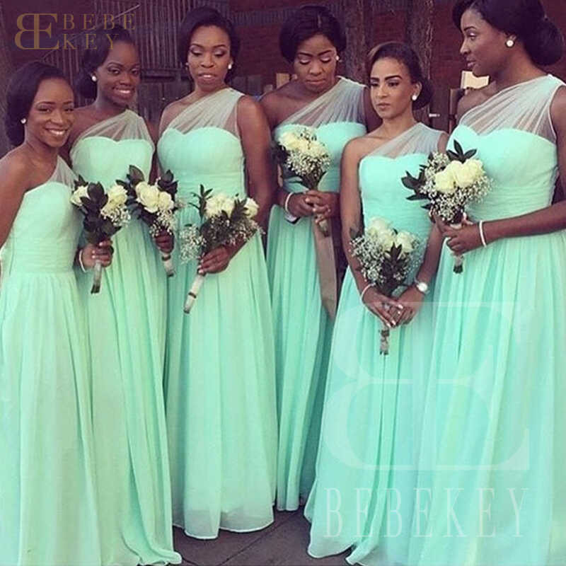 Mint Green Tulle Bridesmaid Dresses One Shoulder Party Dress for Weddings Guest Dresses for Women 3 Shopee Philippines