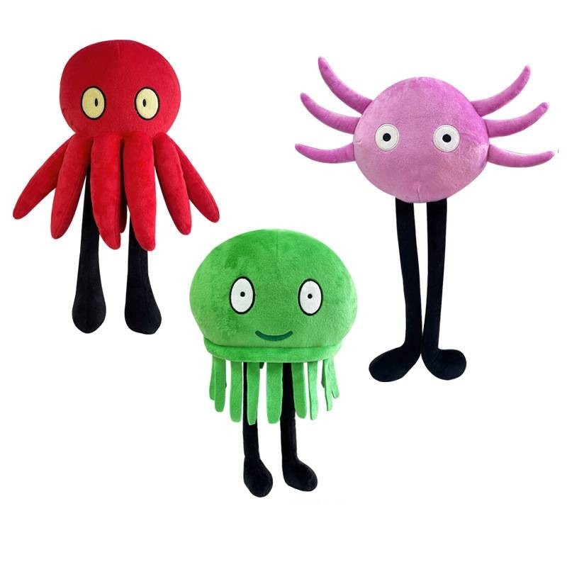 Green Jellyfish Pink Salamander Red Octopus Kinitopet Plush Desktop ...