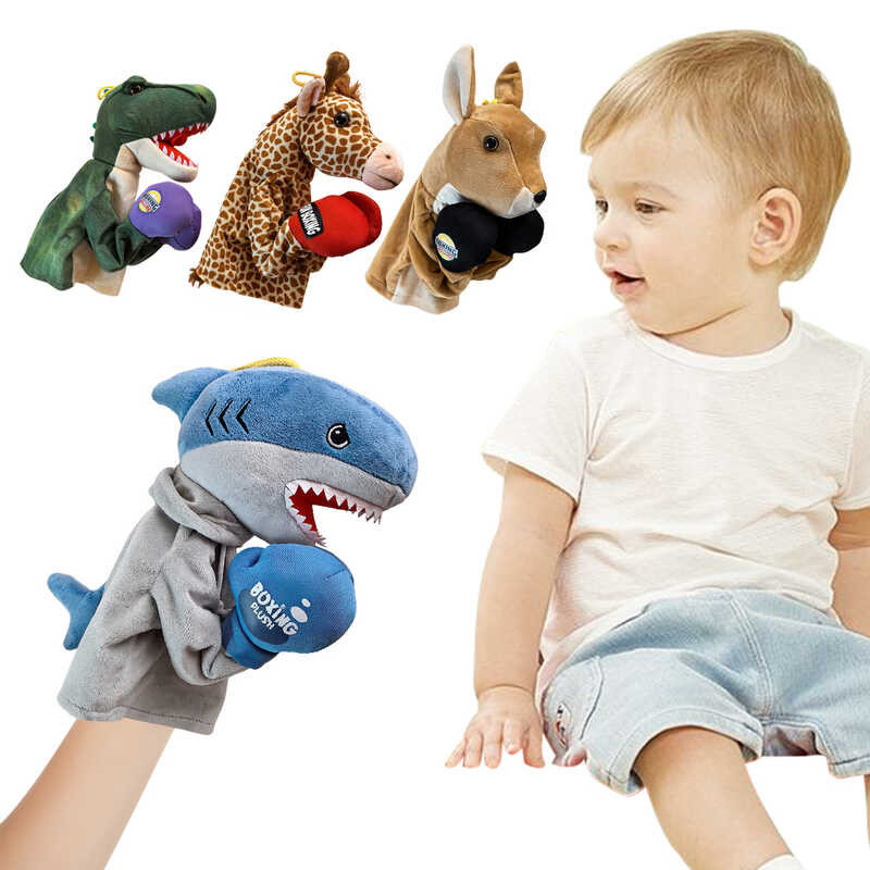 Hand Puppets For Children Plush Dinosaur Hand Puppet With Sounds
