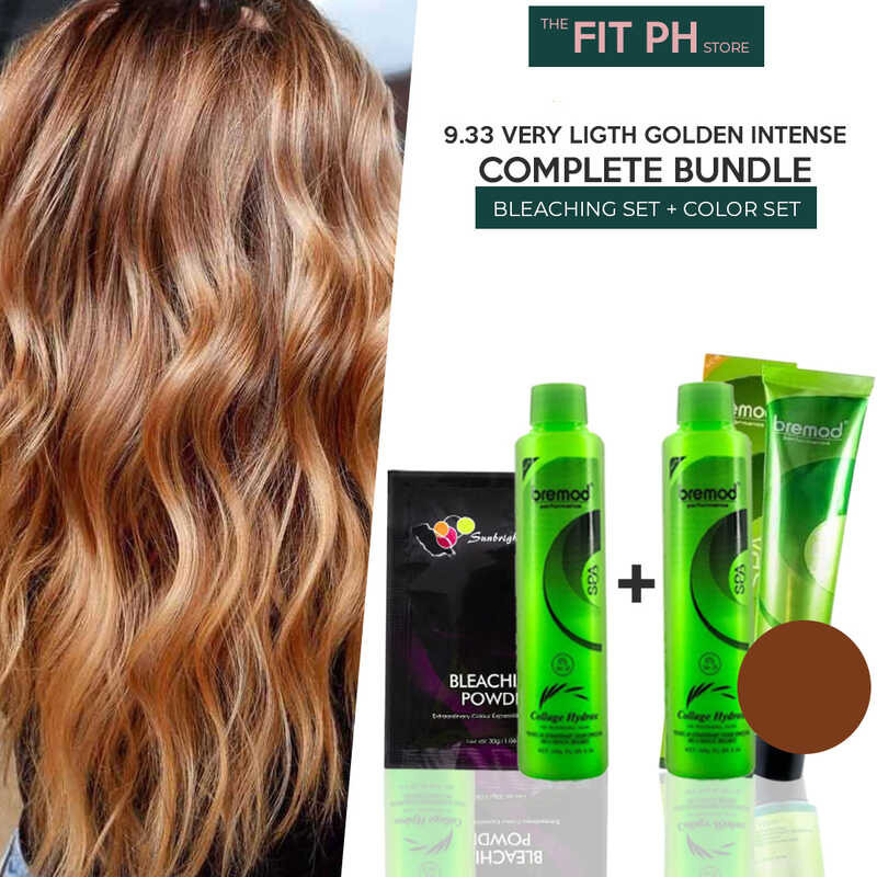 9.33 VERY LIGHT GOLDEN INTENSE COMPLETE BUNDLE! Bremod Hair Color ...