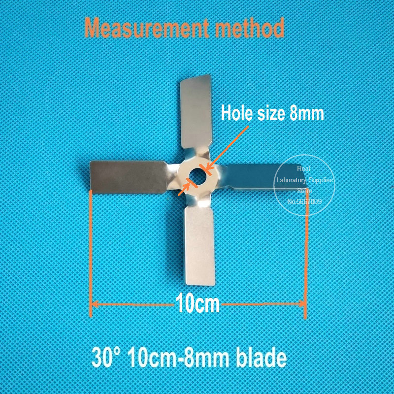 1pcs lab 304 stainless steel DIA4cm to 10cm cross blade propeller four ...