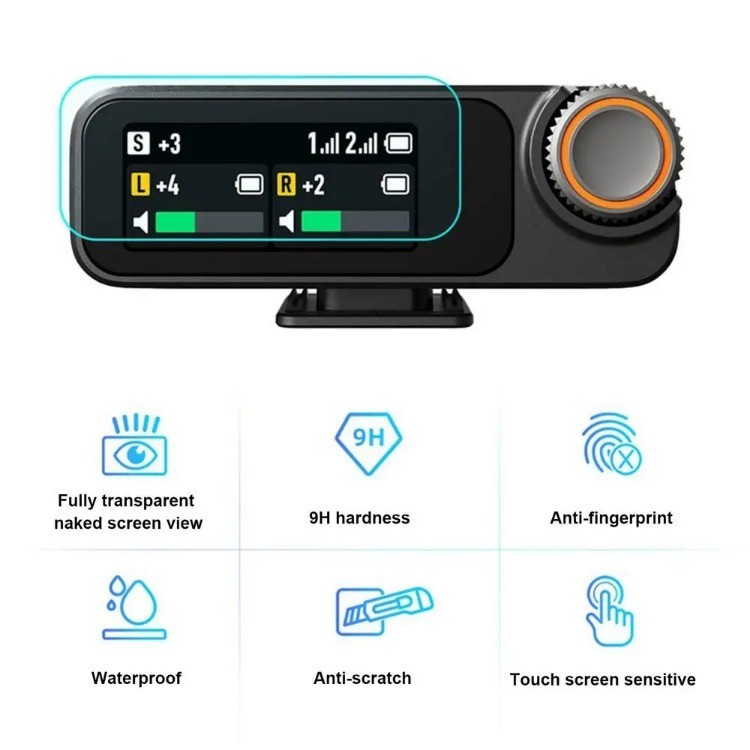For DJI Mic 2 Pocket-Sized Pro Audio Receiver Protective Tempered ...