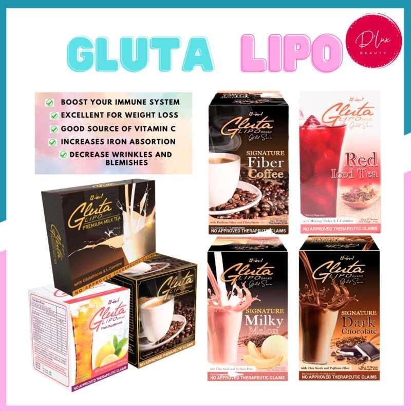 Aunthentic Gluta Lipo Classic Detox Coffee Drink 12 in 1 Red Iced Tea