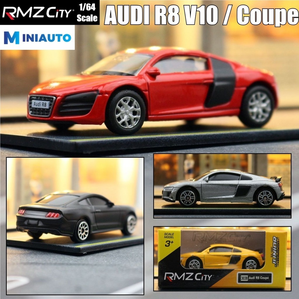 1/64 Audi R8 Coupe V10, 1:64 Diecast Super Sport Toy Car Model 3'' Hot ...