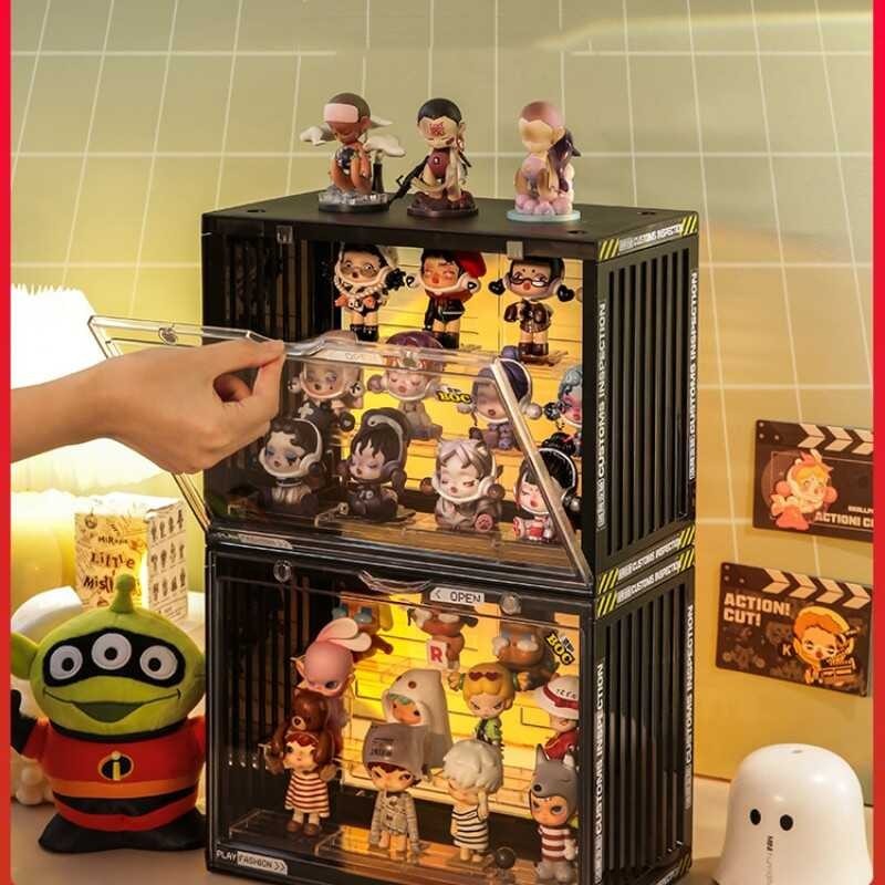 Action character acrylic display rack, PopMart container model display ...