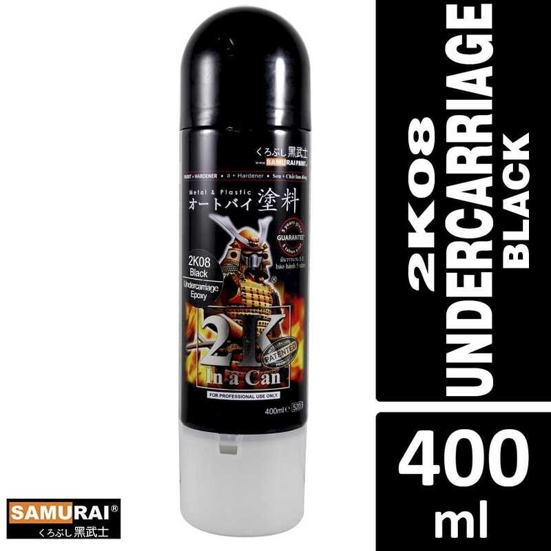 Samurai 2K08 Undercarriage Epoxy Black (2K Spray Paint 400ml [Made in Malaysia